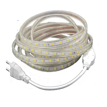 Led Strip 5050 220V Waterproof With EU Power plug Flexible LED Tape Ribbon Outdoor 1M 2M 3M 5M 8M 10M 15M 18M 20M 22M 23M 25M