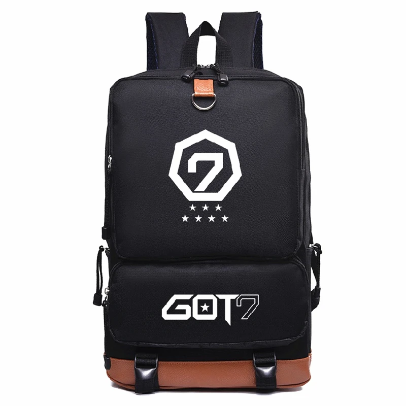 

Fashion GOT7 Bambam jackson JB Nylon School bag Backpack Knapsack Satchel bags Mochila Laptop Bag