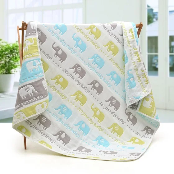 Новые цветные хлопковые фланелевые детские одеяла 80*80 см банное полотенце для новорожденного душа продукты обернуть младенческое детское постельное белье Супермягкие одеяла - Цвет: elephant