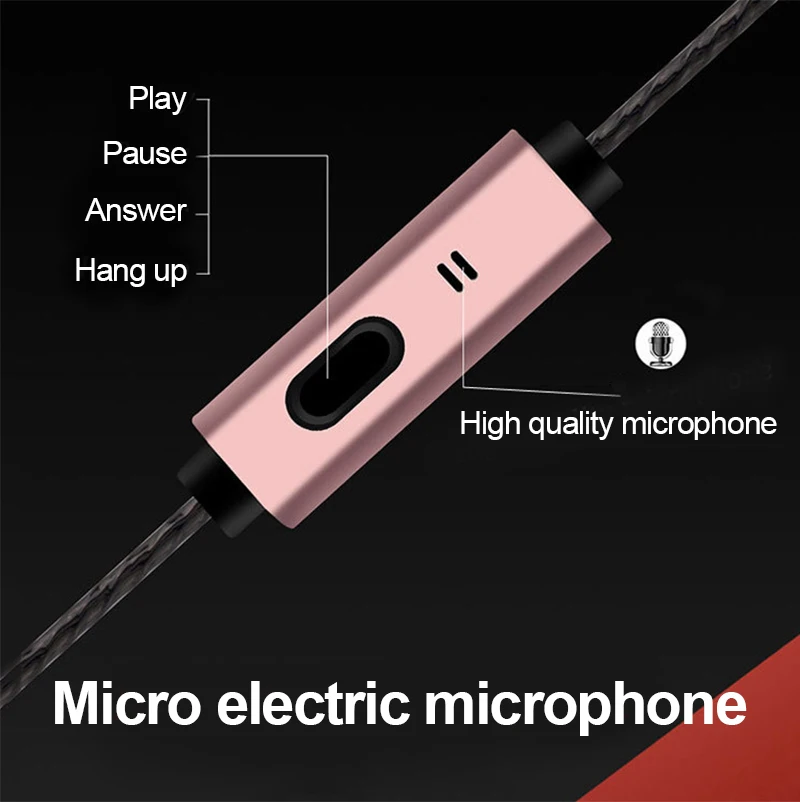 TOMKAS TPE Line Earphone for Phone 5 Color In-ear Earphones and Headphone Heavy Bass for Mobile Phone Clear Bass with Microphone