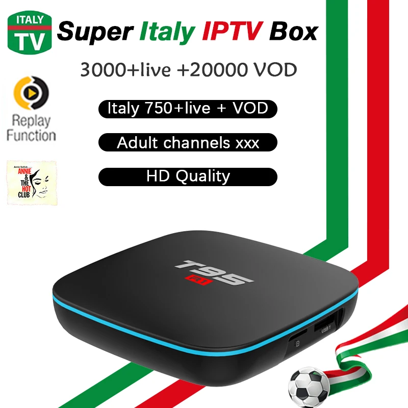 

Italian Europe T95 R1 IPTV box S905W Android TV box 7.1 Germany UK IPTV 3000+LIVE 2000 vod Channels XXX adult HD 2G/16GB Top box