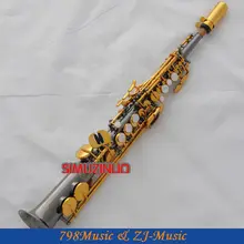 Профессиональный черный никель Eb Sopranino саксофон Саксофон низкий Bb to high E чехол