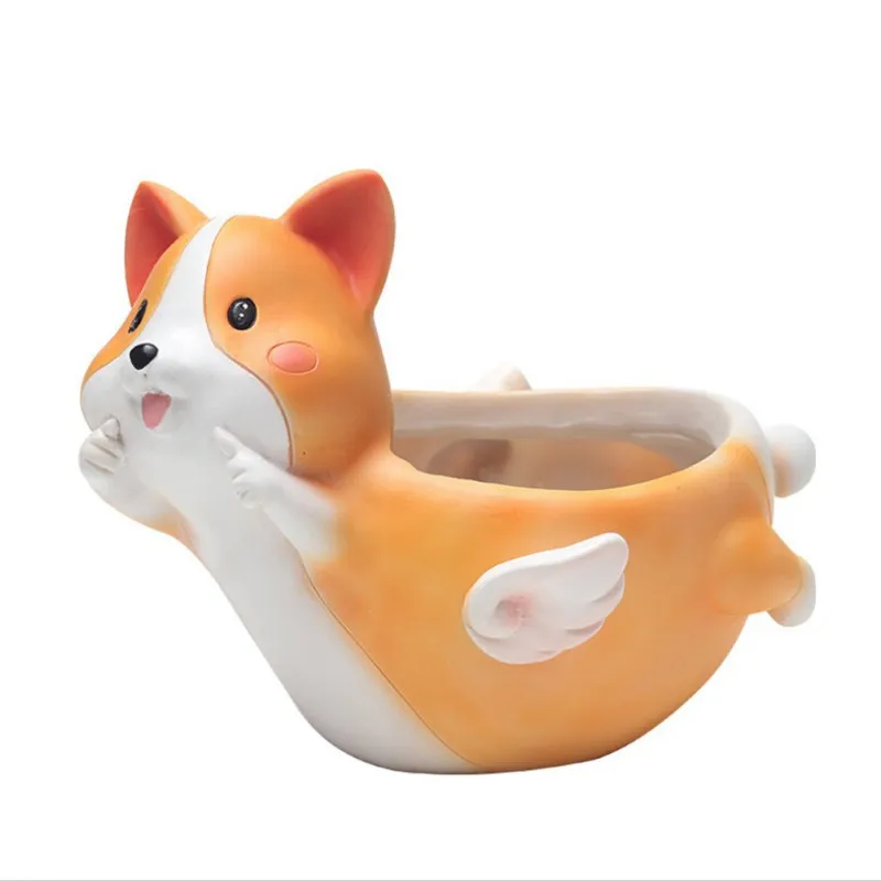

Simple Sleepwalking Angel Flower Pot Series Cute Cartoon Animal Shape Planters for Home Supplies