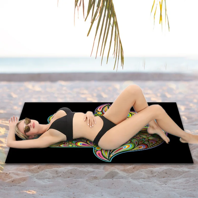 75x155 سنتيمتر لينة ستوكات الشاطئ منشفة السفر منشفة استحمام السباحة اليوغا كنبة مكتب بطانية قماش مزخرف جداري Toalla بلايا للبالغين