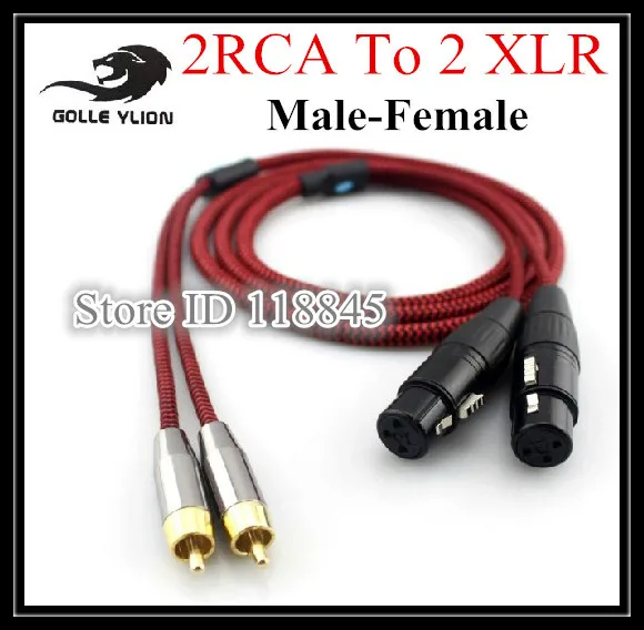1m 2m 3m U0026 2 Xlr Female To 2 Rca Cinch Male Audio Cable
