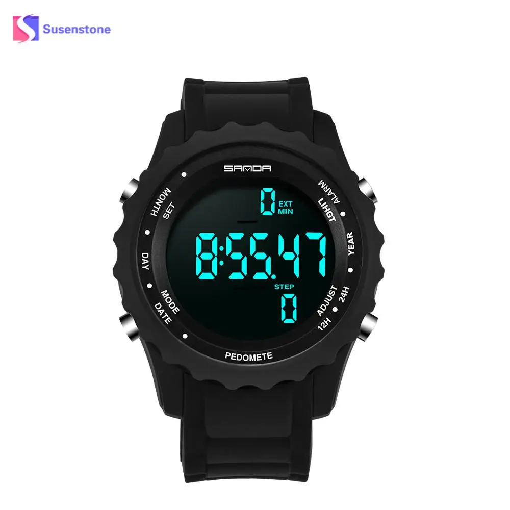 

Fashion Brand Unisex Sports Watches Quartz Clock Military Waterproof Outdoor Pedometer Mans Quartz Wristwatch Relogio Masculino