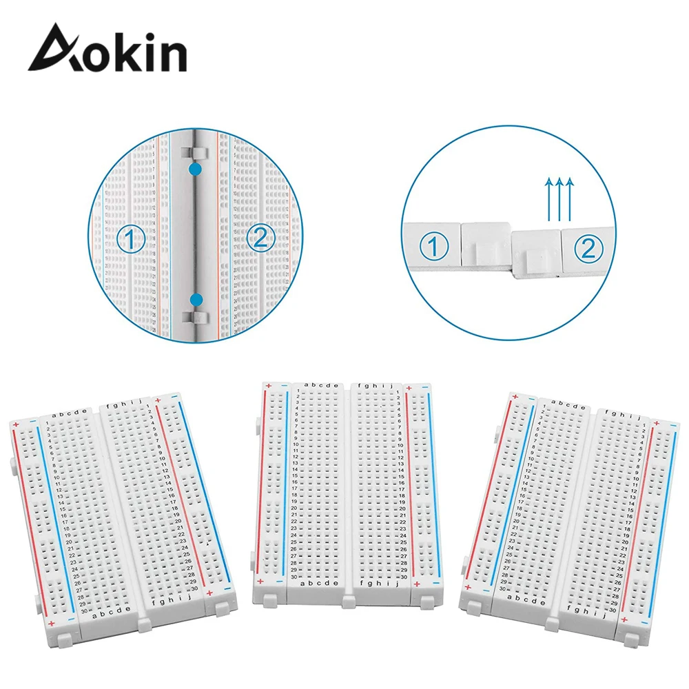 

Breadboard 400 Point Breadboard 400Point Solderless PCB Bread Board Test Develop For Arduino For Raspberry Pi 3 2