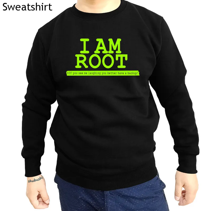 

Casual Plus Size hoodies Hip Hop Style Tops fashion sweatshirt S-2xl I'm Root Linux hoodies By Linux hoodies sbz1122