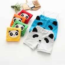 Детские шорты; Детские шорты для девочек и мальчиков; Детские шорты с рисунком панды из мультфильма; хлопковые брюки с эластичной резинкой на талии; шорты для мальчиков