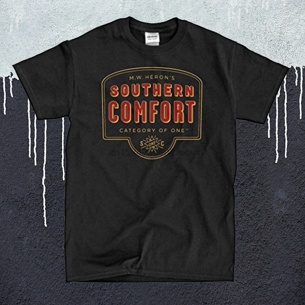 

Southern Comfort Whiskey Logo Mens Black T-shirt Short Sleeve Cotton Tee Crew Neck S-4XL