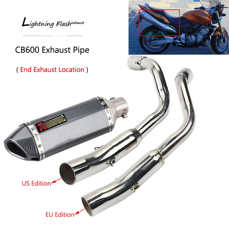 Для Honda Hornet 600 CB600F выхлопная труба слип на ЕС США издание 51 мм средняя ссылка