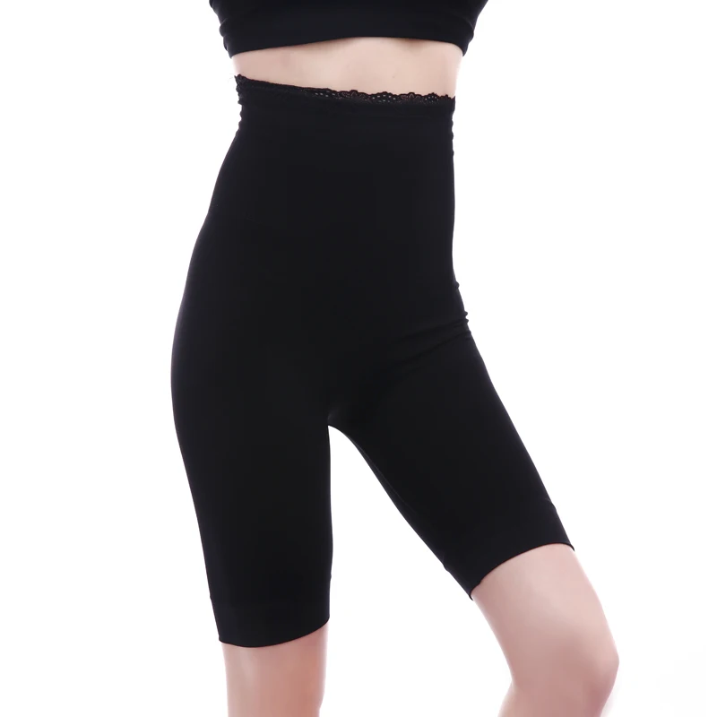 Women Elastic soft comfortable sports fitness fat burning slimming high waist shorts straight angle #ST9162
