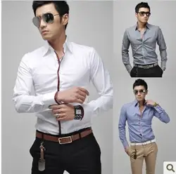 Рубашка оптовая продажа Длинные рукава корейской Тонкий Мужская с длинным рукавом мужская с длинным рукавом 30
