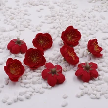 10 шт. мини искусственный цветок сливы голова вишни DIY Украшение автомобиля ручной работы букет невесты Шелковый цветок