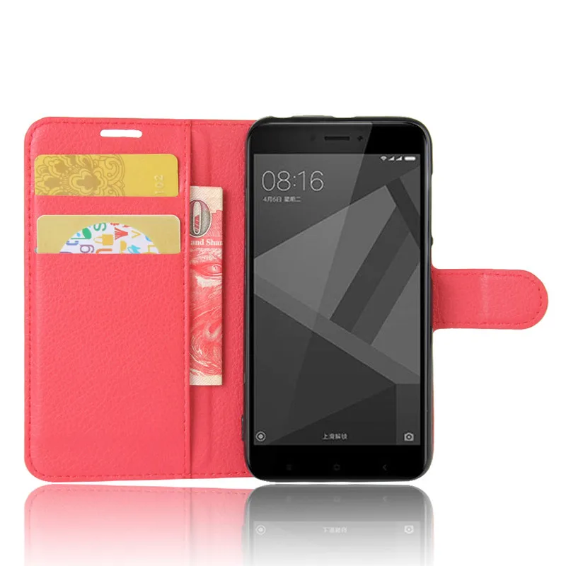 For Xiaomi Redmi 4X Case 5.0 inch Wallet PU Leather Cover Phone Case For Xiaomi Redmi 4X Redmi4X Case Silicone Flip Back Bag  (22)