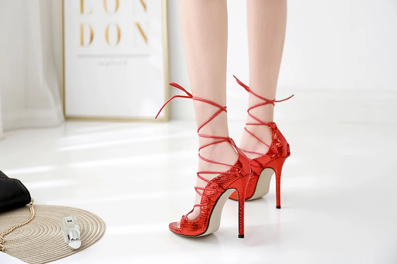 Новые дизайнерские женские туфли-лодочки женские босоножки на высоком тонком каблуке со шнуровкой пикантные летние туфли-лодочки с ремешком на лодыжке