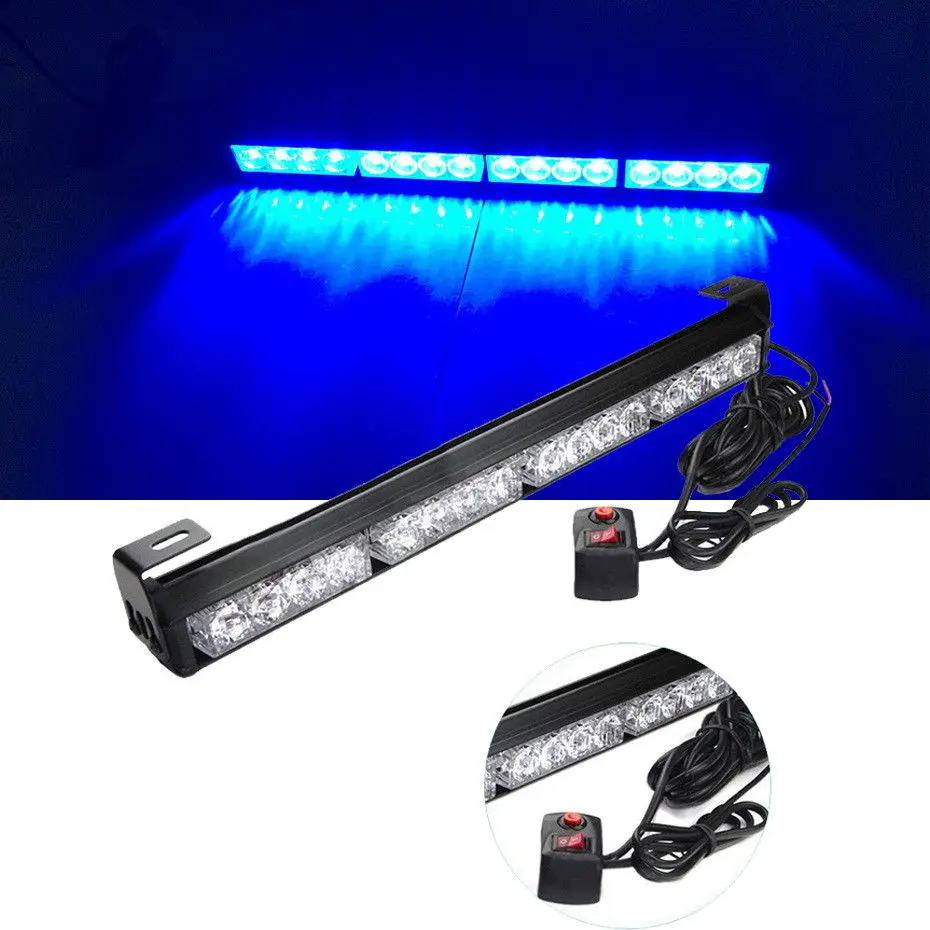 12 V 18 ''16LED желтый и белый аварийный маячок со строб эффектом мигающая подсветка лампы