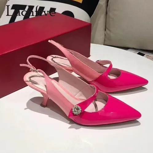 pink kitten heel shoes