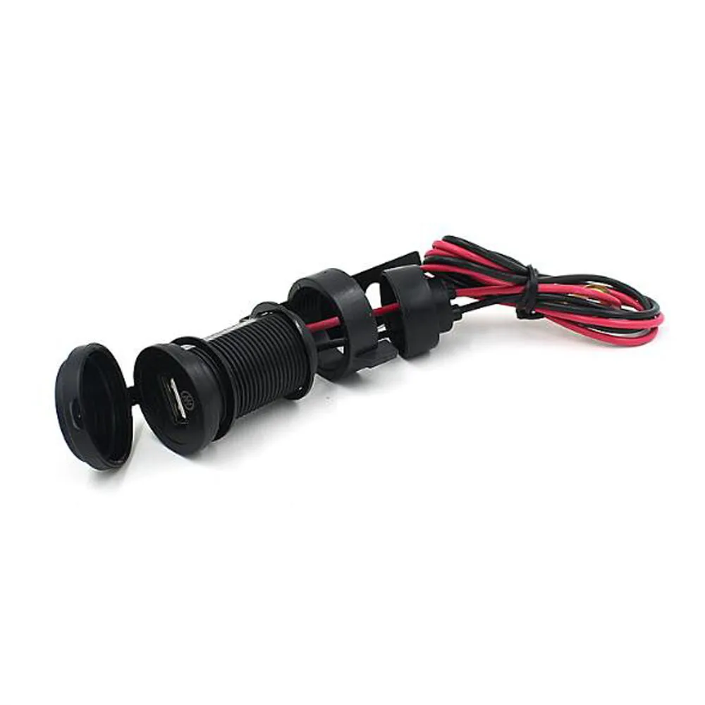 1Pcs 5V 1.5A Motorcycle Electric Car Phone Charger Cigarette Lighter Type USB Waterproof Modification 12V |
