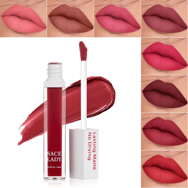 

Professional Matte Lip Glaze Makeups 23 Colors Long Lasting Liquid Lip Glaze Lip Tint Waterproof Cosmetics HJL2018