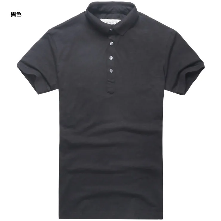 Для мужчин дизайнер поло Для мужчин бамбук хлопок короткий рукав рубашка Европейский Стиль Майки Для мужчин Для мужчин бренд Тонкий рубашки поло PL-03 - Цвет: Черный