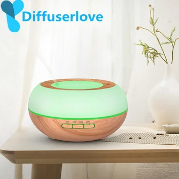 

Diffuserlove 300ML Aroma Essential Oil Diffuser Ultrasonic Air Humidifier with Wood Grain 7 Color Changing LED Light for Office