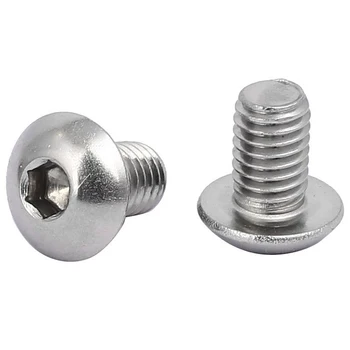 

M5x8mm 304 Stainless Steel Button Head Hex Socket Cap Screws Bolts 80pcs Drop shipping