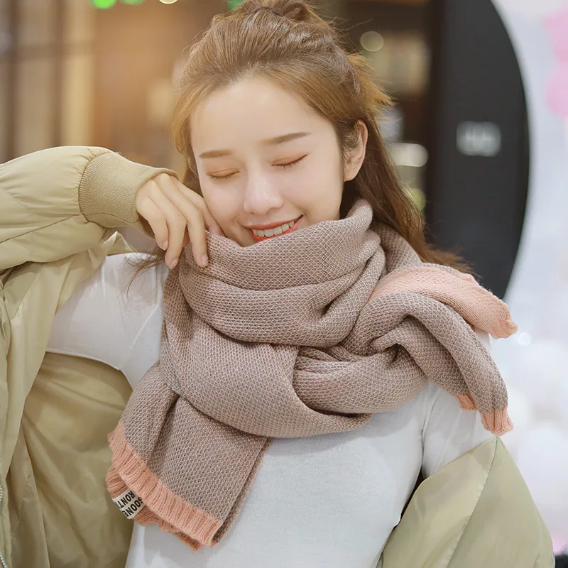 Small Pineapple Button Scarf Female Autumn and Winter Imitation