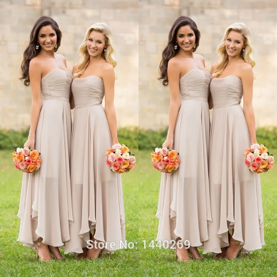 khaki bridesmaid dresses
