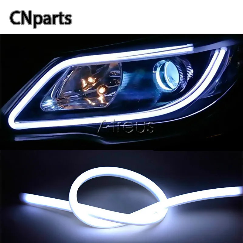 

CNparts 60CM Flexible LED Daytime Running Light DRL Lamp For Renault Megane Captur Mitsubishi ASX Jeep Wrangler Peugeot 207 508