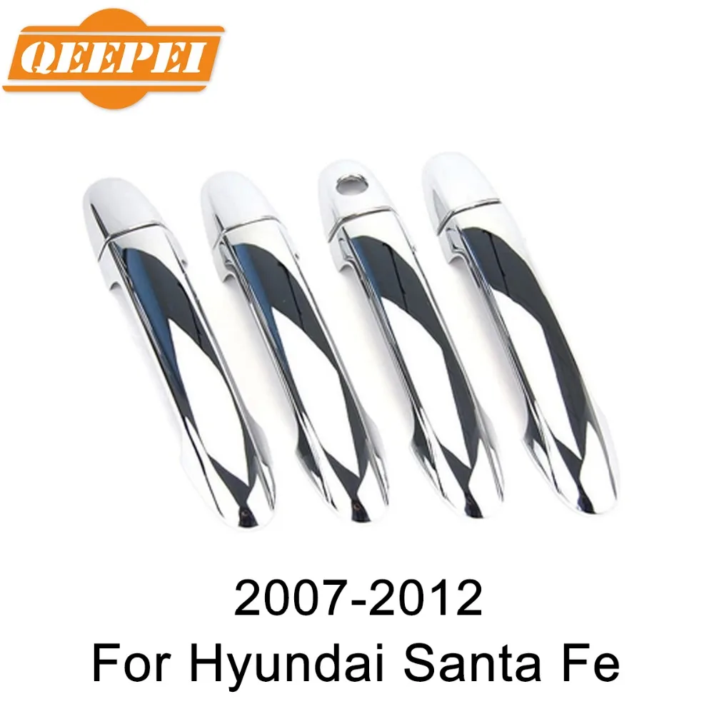 QEEPEI 8 шт. крышка дверных ручек для Hyundai Santa Fe 2007 2008 2009 2010 2011 2012 аксессуары наклейки