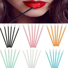 50pcs/Set Disposable Makeup Lip Brush Lipstick Gloss Mascara Wands Applicator Make up Brushes Applicators Tool Portable Cosmetic metal handle make up portable retractable cosmetic lipgloss lipstick lip gloss brush adjustable makeup tool with protect cap