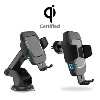 

Bakeey 10W Automatic Sensor Car Qi Wireless Charging pad universal Charger phone Car holder Mount for Samsung for iPhone Xiaomi1