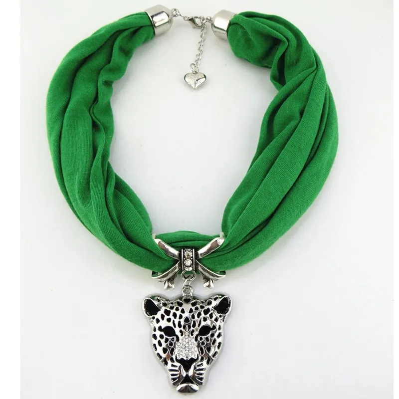 RUNMEIFA Подвески ожерелье s шарф Железный сплав амулеты акриловая подвеска с леопардом ювелирные изделия шарфы ожерелье шарф 100 г - Окраска металла: 2