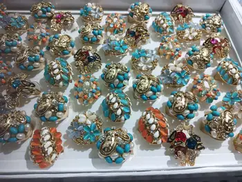 

Europe fashion branch leaf animal ring anomaly resin ring mix design size