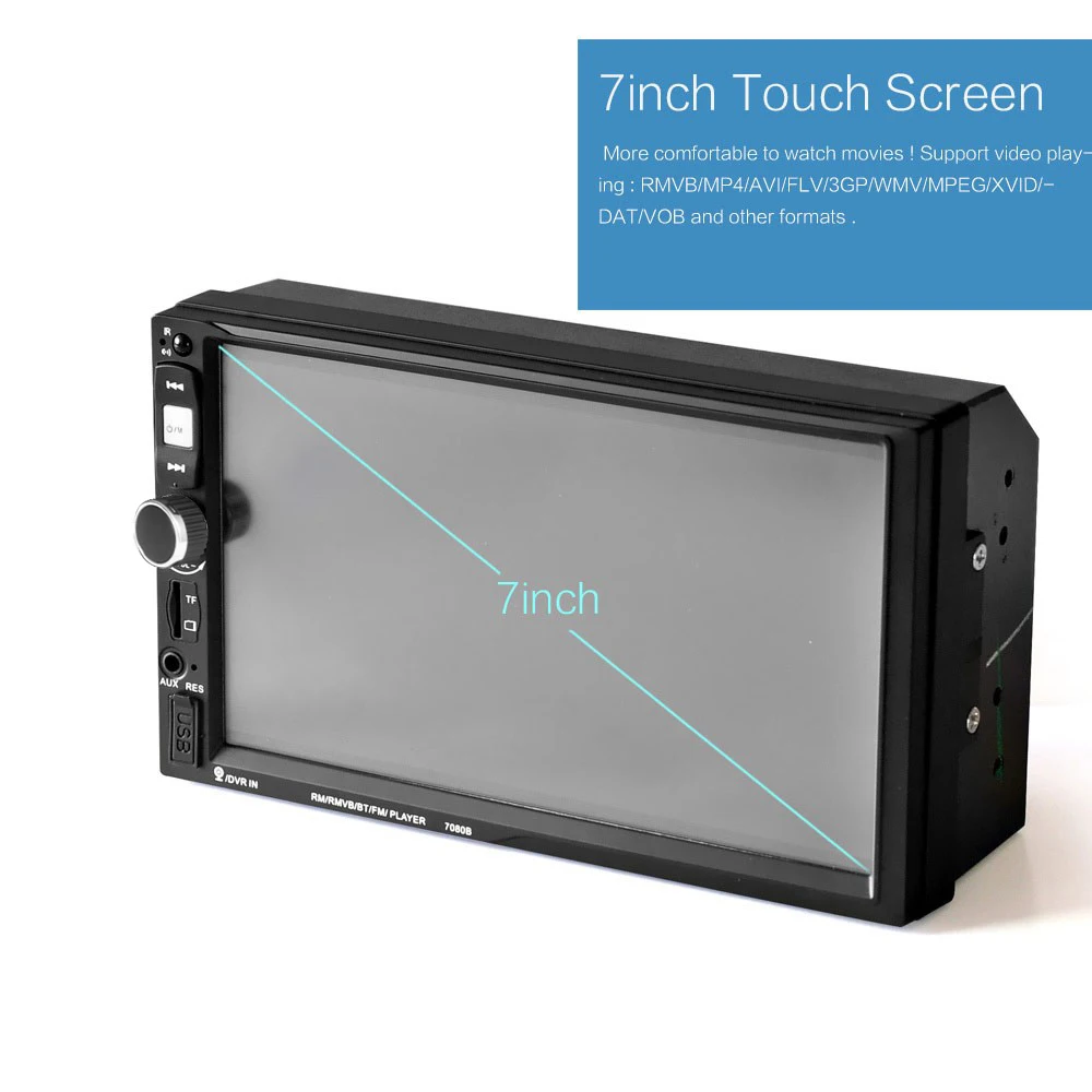 2 DIN Автомагнитолы плеер с 7-дюймовым HD Сенсорный экран рук-свободный BT стерео радио MP4/MP5/MP3-плееры радио 7080B удаленного Управление