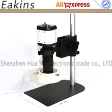3 в 1 цифровой микроскоп камера VGA USB CVBS ТВ выходы+ 56 светодиодный светильник+ подставка держатель+ 8-130X C крепление объектива для PCB/лабораторного ремонта
