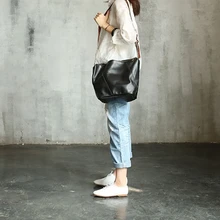 Vendange небольшой европейский и американский стиль Винтаж ручной работы из воловьей кожи сумка-мешок/сумка-мессенджер bag2183S