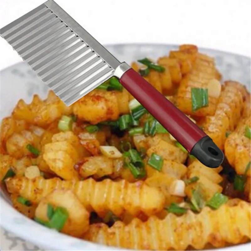 Кухонный инструмент для приготовления пищи из нержавеющей стали Овощной фруктовый волнообразный резак картофеля огурец нож для резки моркови в виде волн