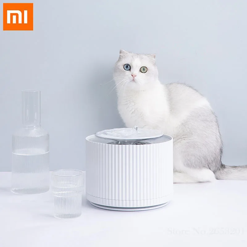

Xiaomi Mijia Animal Drinking Fountain Water Purifier 5 Layer Filter 360 Degree Open Drinking Tray Smart Cat Pet Water Dispenser