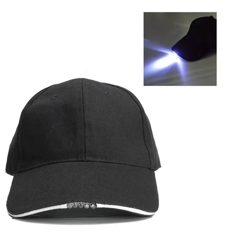 

LED Light Baseball Cap Camouflage Night Lamp Cap Fishing Hat Outdoor Lighting Alpine Cap Duck Tongue Mountain Climbing Snapback