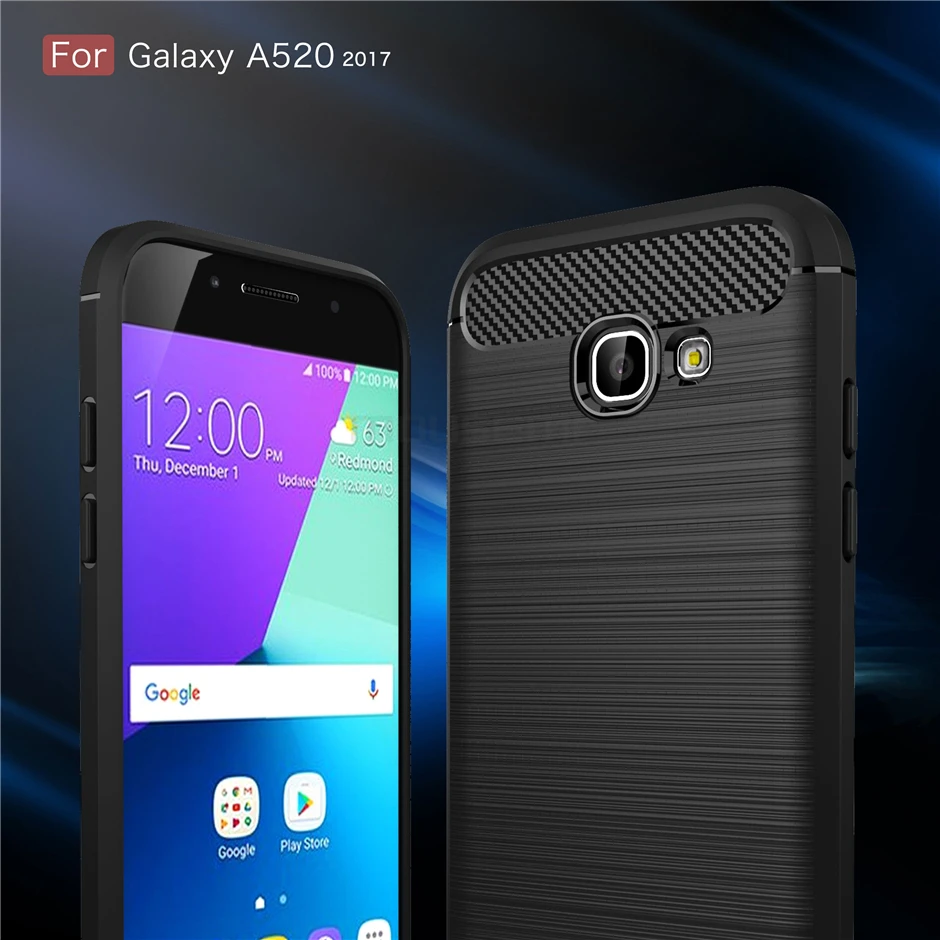 carbon fiber A5 2017 A520 for Samsung Galaxy case soft