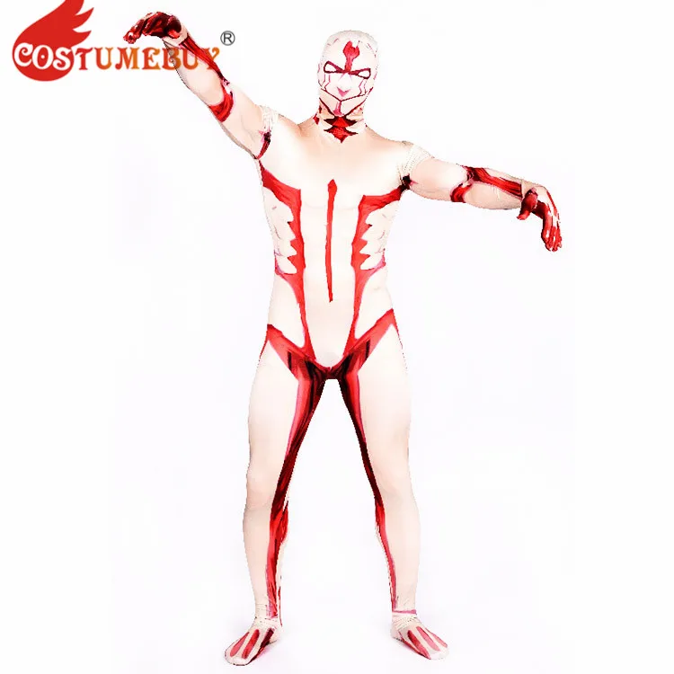 

CostumeBuy Attack Cosplay On Titan 3 Men Armored Titan Muscle Bodysuit Bertolt Lycra Zentai Halloween Purim Costume Jumpsuits