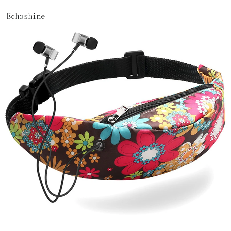 

Echoshine 2018 new colorful waist bag waterproof Travel Fanny Pack Mobile Phone Waist Pack for women designer Belt bag A30