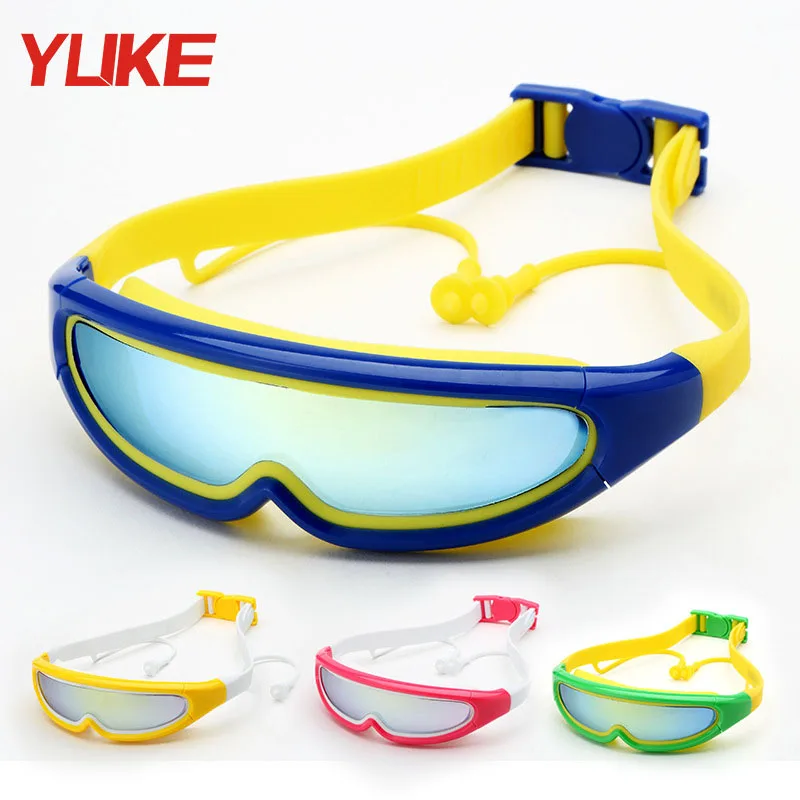 Waterproof Anti-Fog Swimming Glasses Protect Eye Eyewear Plating HD Boys  Girls