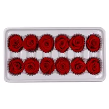 12 головок/коробка консервированные цветы, цветок, бесморская Роза, диаметр 3-4 см, подарок на день матери, вечная жизнь, цветок, материал, подарочная коробка