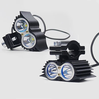 Светодиодный налобный фонарь для мотоцикла, 12 В, 20 Вт, автомобильные вспомогательные фары дальнего света, прожекторы для мотоцикла, Рабочая Лампа 6000 k, Автомобильные фары - Цвет: 2pcs-2led-lamp