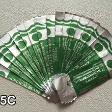 100 шт./компл. лезвия скальпеля# 15C для стоматологические медицинские Нержавеющая сталь хирургическое лезвие