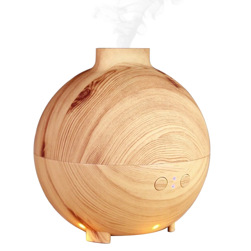 

600ML Aromatherapy Essential Oil Aroma Diffuser With Wood Grain Aromatherapy Diffuser 7 Color LED Light For Office Home Yoga