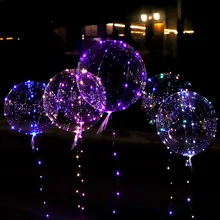 Umehe 50 шт. светящиеся светодиодные шары прозрачный шар-пузырь со светодиодной полосой медный провод для свадьбы, дня рождения, украшения, игрушки